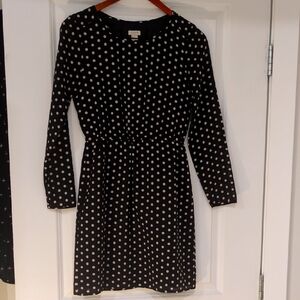 J Crew Polka Dot Black Dress/Romper
